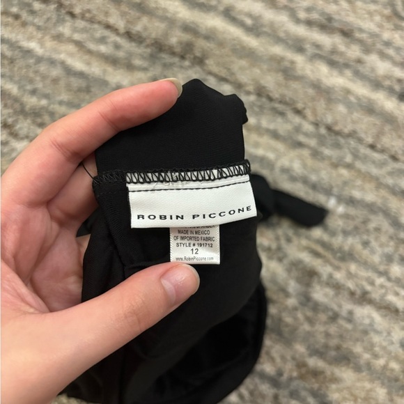Robin Piccone Black One Piece Swimsuit Sz 12 NWT | Robin Piccone One Piece Swim - Picture 9 of 15